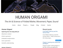 Tablet Screenshot of humanorigami.com